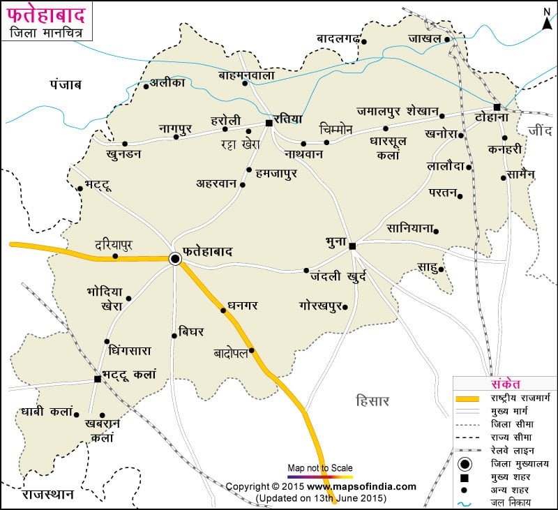 fatehabad district map