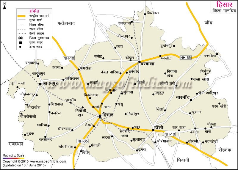 hisar district map