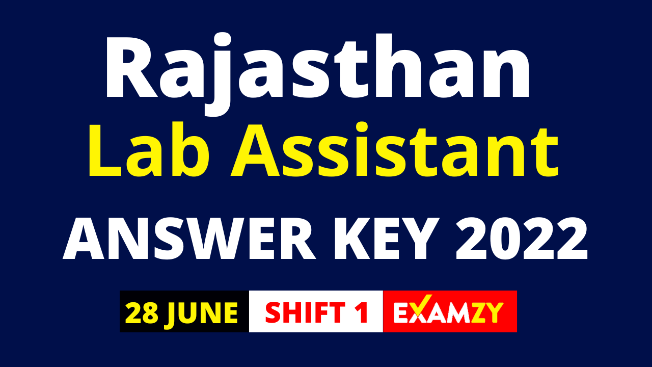 RSMSSB Lab Assistant Answer Key 2022 RSMSSB Lab Assistant Answer Key 