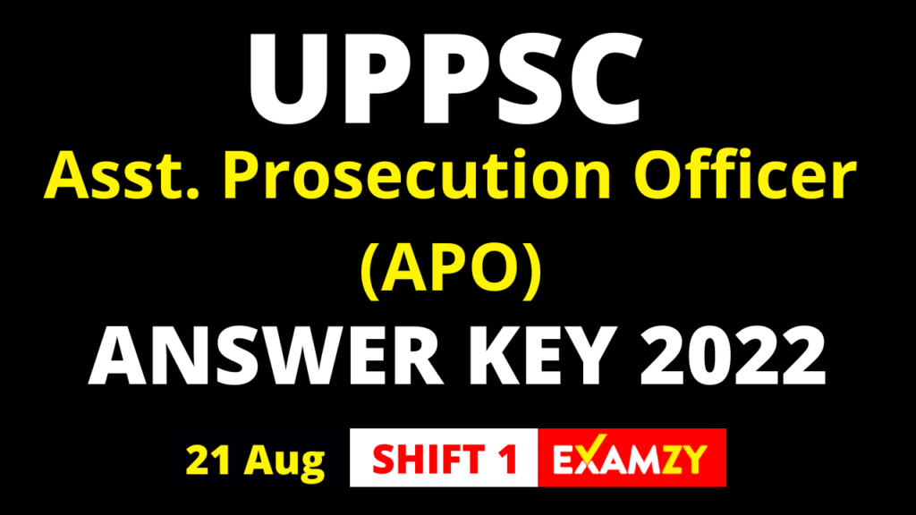 UPPSC APO Answer Key 2022
