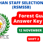 RSMSSB Forest Guard Exam 12 Nov 2022 Shift 2 Answer Key | RSMSSB Forest Guard Answer Key