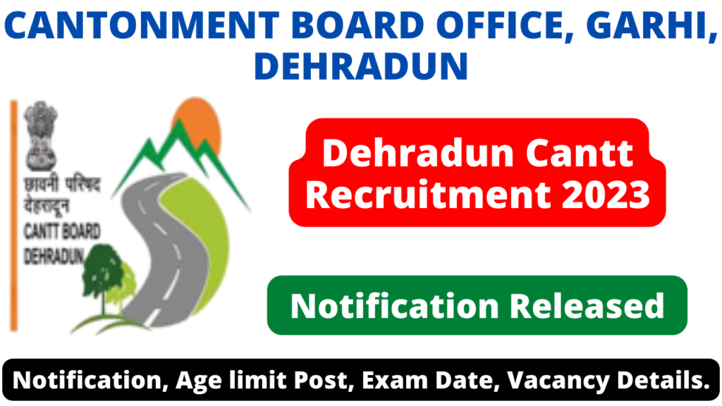 Dehradun Cantt Recruitment