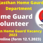 Rajasthan Home Guard Vacancy 2023 [3842 Post] Notification and Online Form