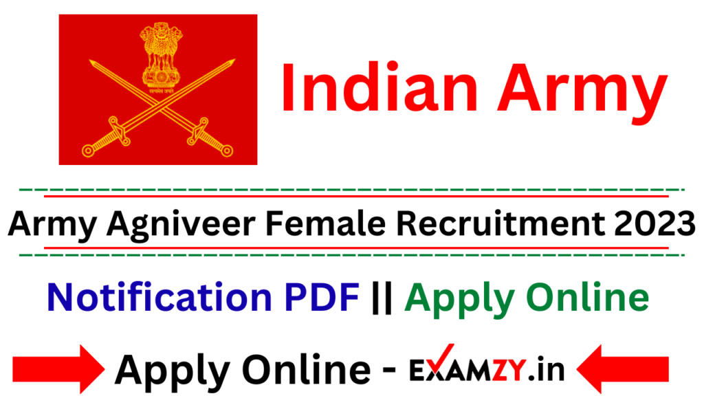 Army Agniveer Female Recruitment 2023